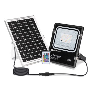 Aigostar - LED RGB Dimmable solar floodlight LED/50W/3,2V IP66 + remote control