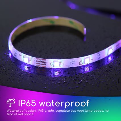 Aigostar - LED RGB Dimmable strip 3m LED/24W/12/230V IP65 + remote control