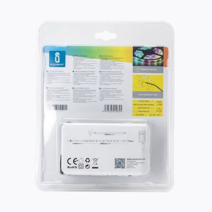 Aigostar - LED RGB Dimmable strip 3m LED/24W/12/230V IP65 + remote control