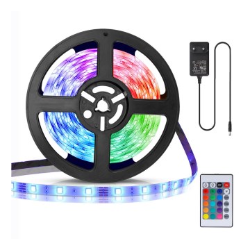 Aigostar - LED RGB Dimmable strip 3m LED/24W/12/230V IP65 + remote control