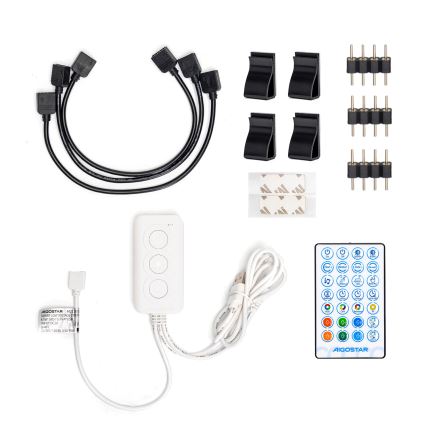 Aigostar - LED RGB Smart Dimmable strip 4x0,5m LED/4,5W/5V Wi-Fi + remote control