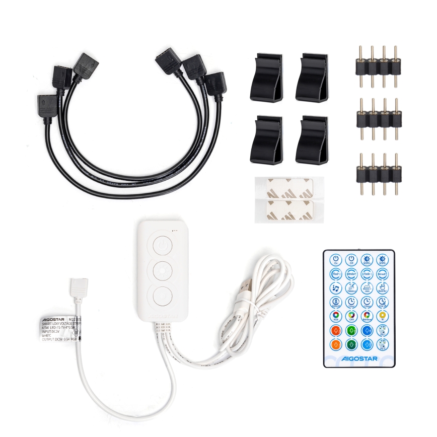 Aigostar - LED RGB Smart Dimmable strip 4x0,5m LED/4,5W/5V Wi-Fi + remote control