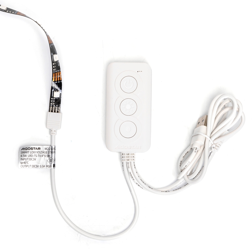 Aigostar - LED RGB Smart Dimmable strip 4x0,5m LED/4,5W/5V Wi-Fi + remote control