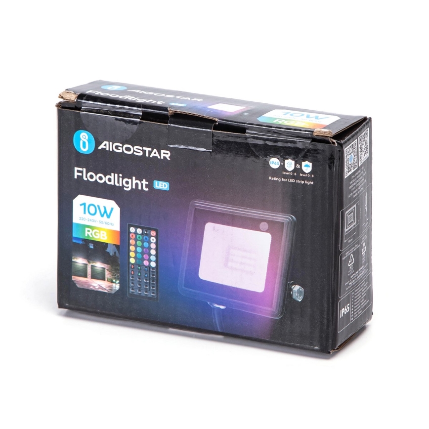 Aigostar - LED RGB Floodlight LED/10W/230V IP65 + remote control