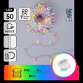 Aigostar - LED RGB Outdoor Christmas String Lights 50xLED/7 modes 4xAA 5.3m IP44 multicolor + remote control