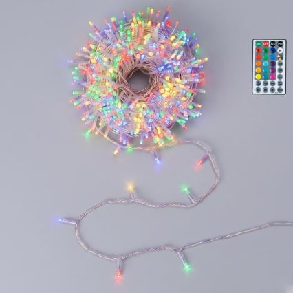 Aigostar - LED RGB Outdoor Christmas String Lights 50xLED/7 modes 4xAA 5.3m IP44 multicolor + remote control