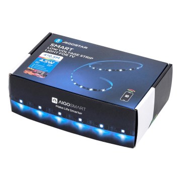 Aigostar - LED RGB Smart Dimmable strip 4x0,5m LED/4,5W/5V Wi-Fi + remote control