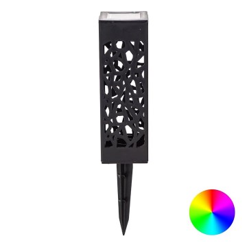Aigostar - LED RGB Solar lamp LED/0,006W/1,2V 28,5cm black  IP44