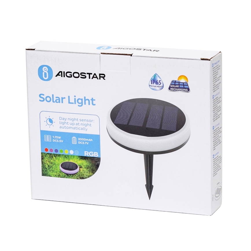 Aigostar - LED RGB Solar light LED/0,6W/3,7V IP65