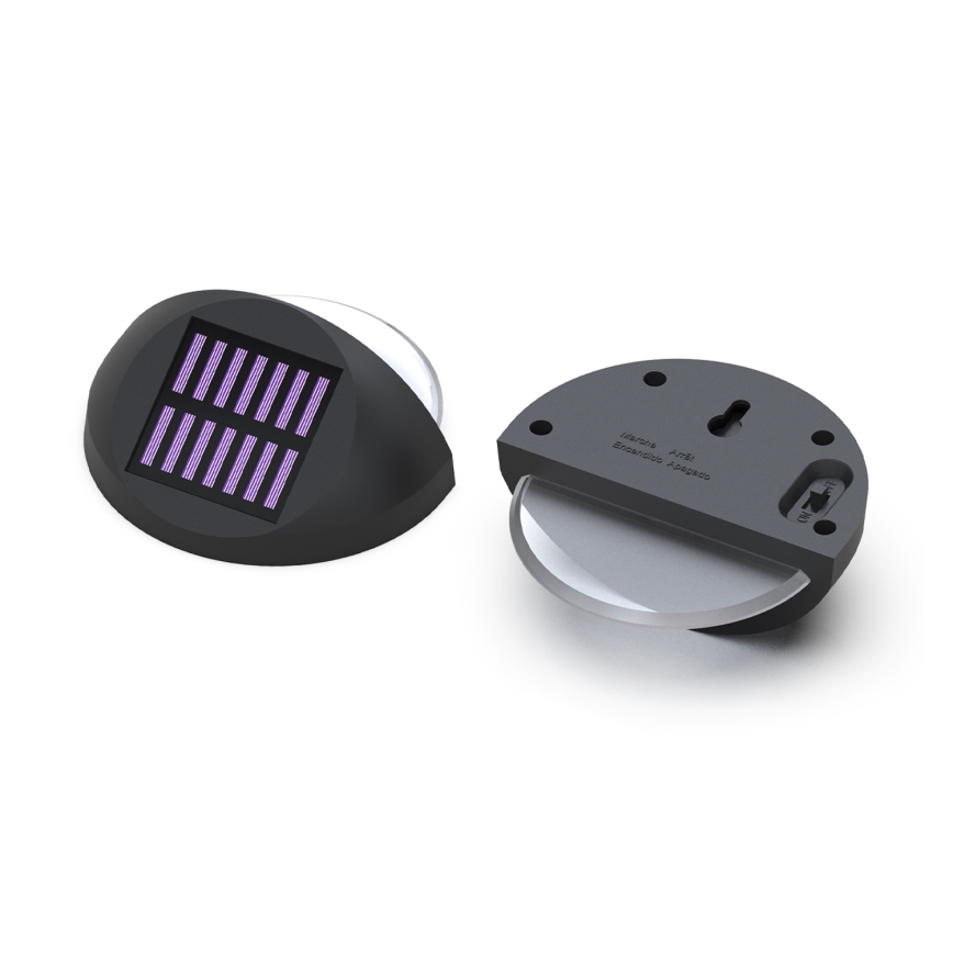 Aigostar - LED RGB Solar wall light LED/1W/1,2V black IP44