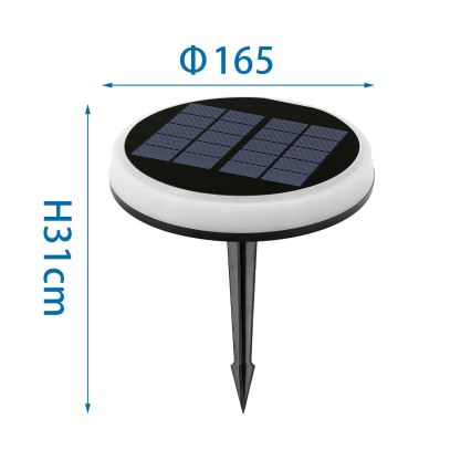 Aigostar - LED RGBIC Solar light LED/0,6W/3,7V IP65