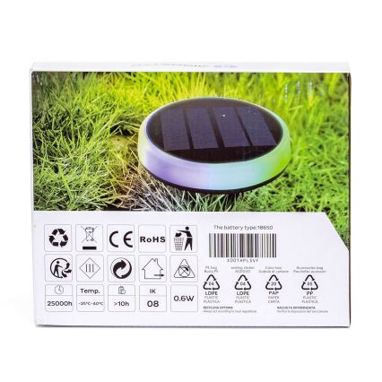 Aigostar - LED RGBIC Solar light LED/0,6W/3,7V IP65
