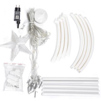 Aigostar - LED RGBICW Outdoor Christmas Lights, 165 LEDs / 230V, 1.8 m, IP44 + Remote Control