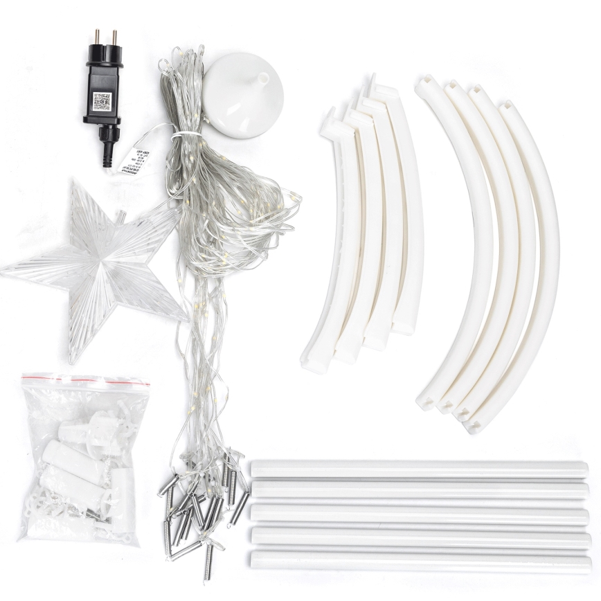 Aigostar - LED RGBICW Outdoor Christmas Lights, 165 LEDs / 230V, 1.8 m, IP44 + Remote Control