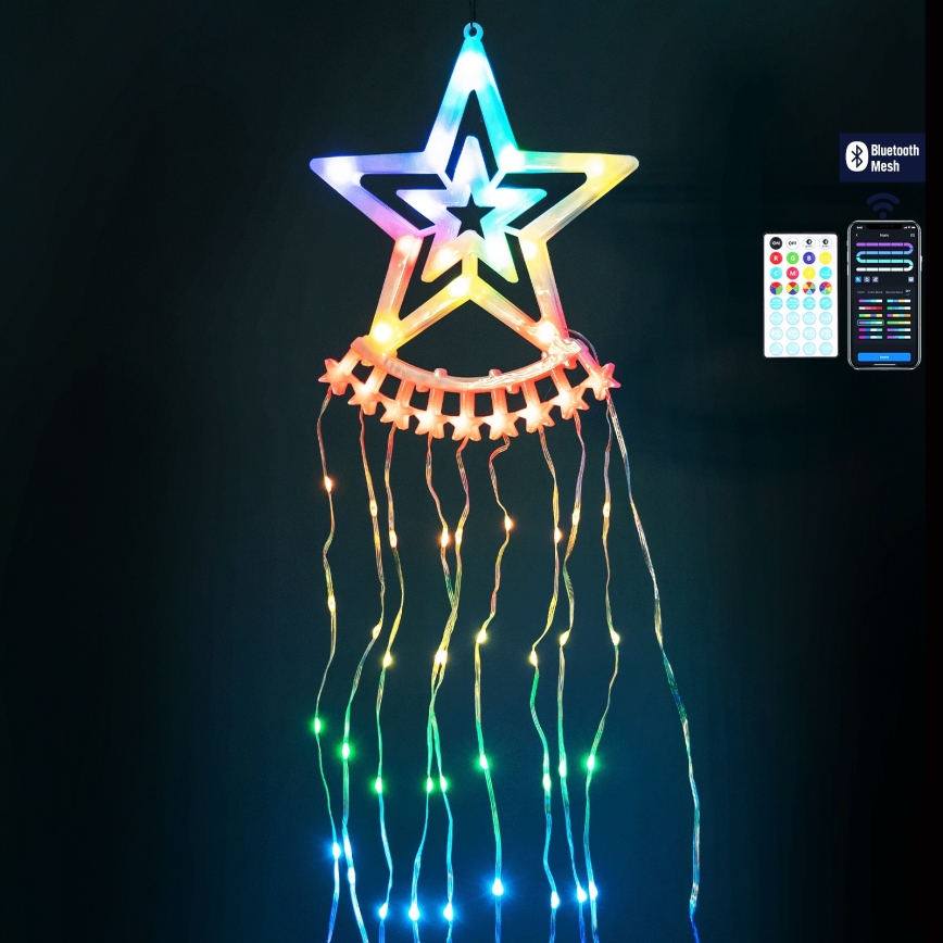 Aigostar - LED RGBICW Outdoor Christmas Decoration 250 LEDs / 230V, 2.5 m, IP44 + Remote Control
