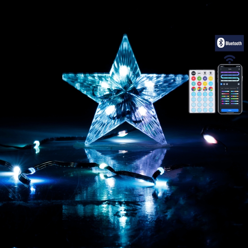 Aigostar - LED RGBICW Smart Outdoor MESH String Lights, 100 LEDs, 10 m, IP44 + Remote Control