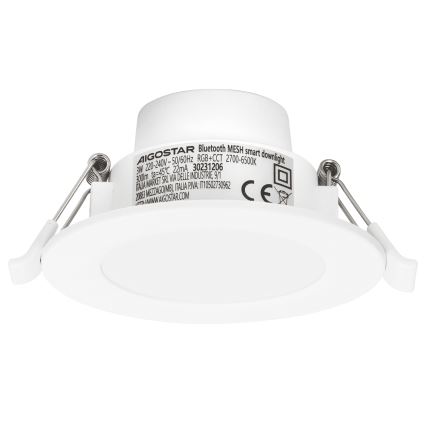 Aigostar - LED RGBW Dimmable bathroom recessed light MESH Smart LED/3W/230V 2700-6500K IP44