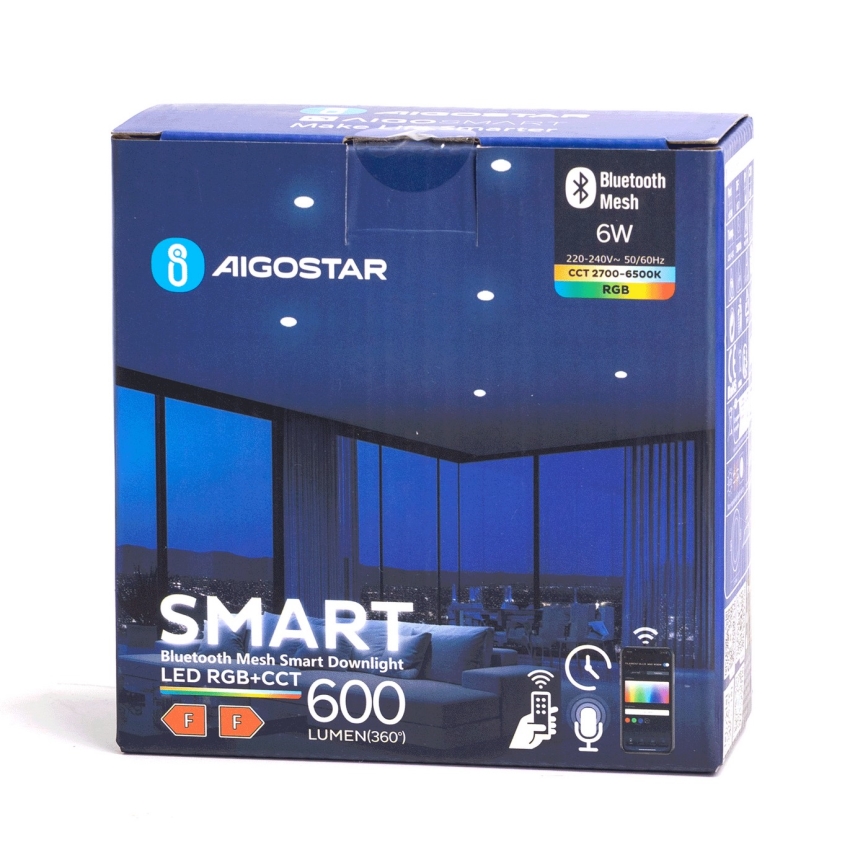 Aigostar - LED RGBW Dimmable bathroom recessed light MESH Smart LED/6W/230V 2700-6500K IP44