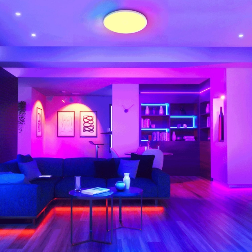 Aigostar - LED RGBW Dimmable bathroom ceiling light LED/24W/230V 3000-6500K d. 42 cm IP44 + remote control