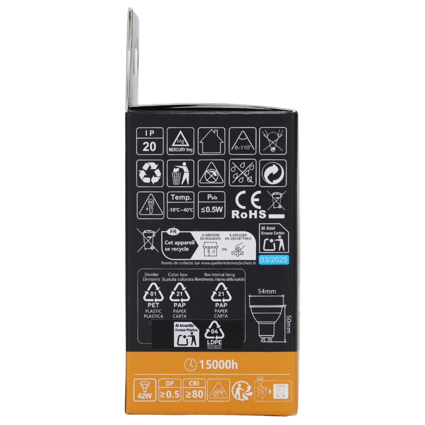 Aigostar - LED RGBW Dimmable Bulb GU10/6W/230V 3000K + Remote Control