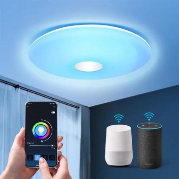 Aigostar - LED RGBW Dimmable ceiling light 18W/230V d. 34 cm Wi-Fi