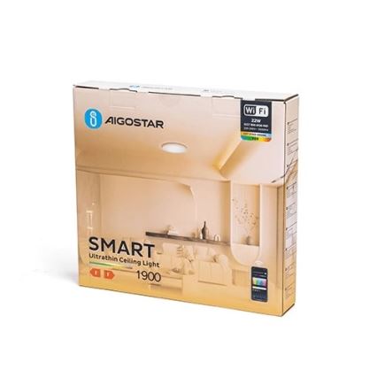 Aigostar - LED RGBW Dimmable ceiling light LED/22W/230V 2700-6500K Wi-Fi