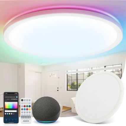 Aigostar - LED RGBW Dimmable ceiling light MESH LED/24W/230V 3000-6500K white + remote control