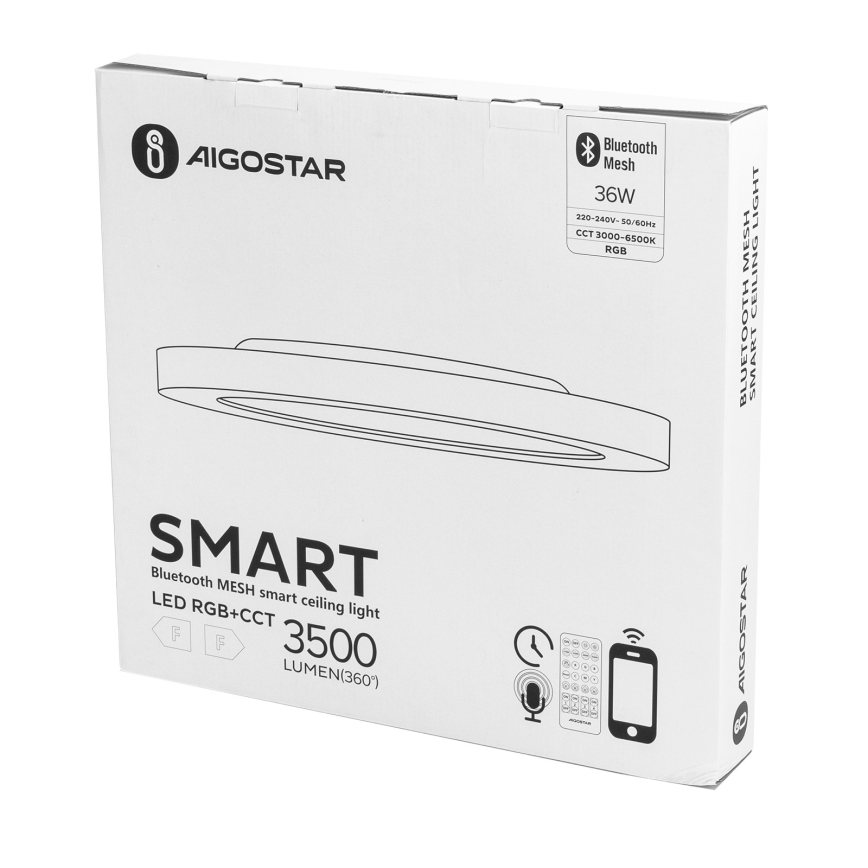 Aigostar - LED RGBW Dimmable ceiling light MESH LED/36W/230V 3000-6500K white + remote control