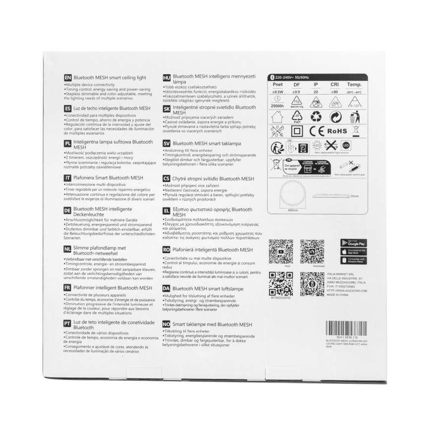 Aigostar - LED RGBW Dimmable ceiling light MESH LED/36W/230V 3000-6500K white + remote control