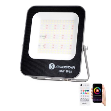 Aigostar - LED RGBW Dimmable floodlight MESH Smart LED/30W/230V 6500K IP65 + remote control