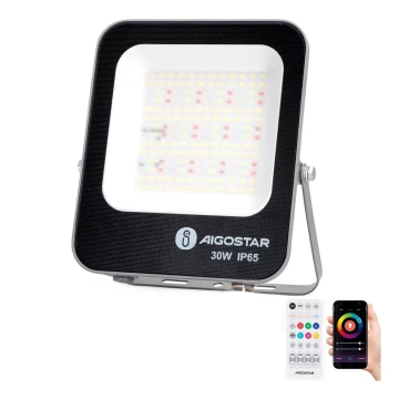 Aigostar - LED RGBW Dimmable floodlight MESH Smart LED/30W/230V 6500K IP65 + remote control