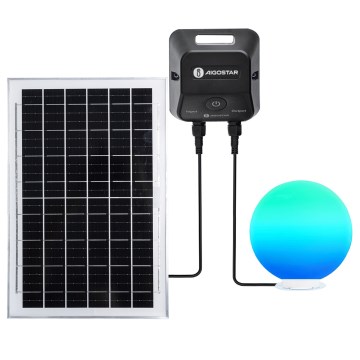 Aigostar - LED RGBW Dimmable Outdoor MESH Lamp, 35W, 3.7V, 4000 mAh, 2700–6500K, IP65, Ø 50 cm + Remote Control