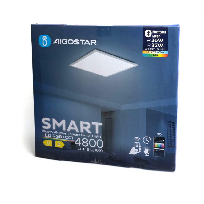 Aigostar - LED RGBW Dimmable recessed panel MESH LED/36W/230V 60x60 cm