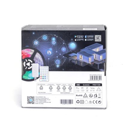 Aigostar - LED RGBW Dimmable strip LED/18W/12V 2x5 m Wi-Fi