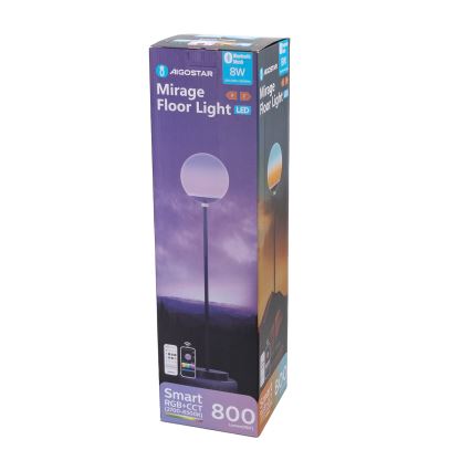Aigostar - LED RGBW Dimmable MESH Floor Lamp LED/8W/230V + remote control