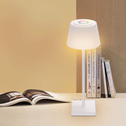 Aigostar - LED RGBW Outdoor dimmable rechargeable table lamp LED/4W/5V 3600mAh white IP54