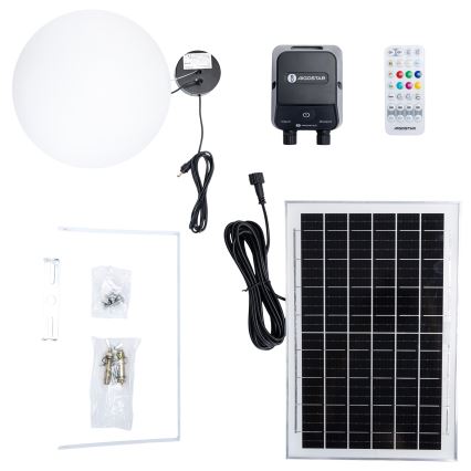Aigostar - LED RGBW Dimmable Solar Lantern MESH LED/5W/3.7V 8000 mAh 2700K-6500K IP65 Ø 30 cm