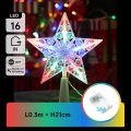 Aigostar - LED RGBY Christmas Star Decoration 16xLED/3xAA