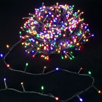 Aigostar - LED Outdoor Christmas String Lights, 200 LEDs, 8 Lighting Modes, 20 m, IP44, Multicolor
