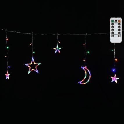 Aigostar - LED RGBY Outdoor Christmas string lights 120xLED/8 functions 3x0,6m IP44 multicolor + remote control