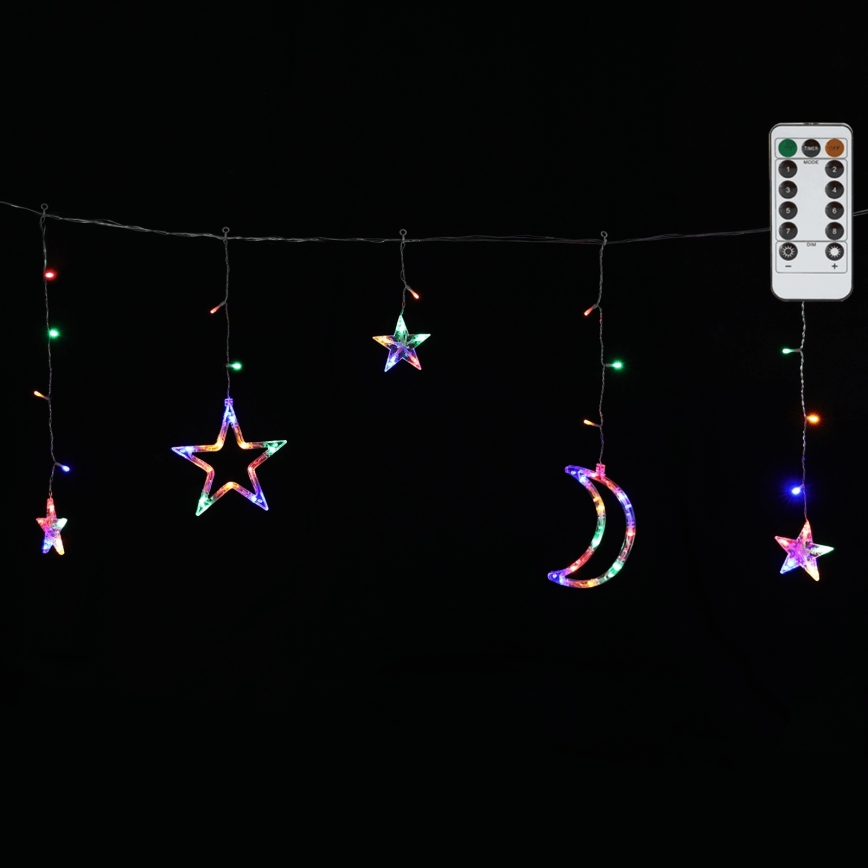 Aigostar - LED RGBY Outdoor Christmas string lights 120xLED/8 functions 3x0,6m IP44 multicolor + remote control