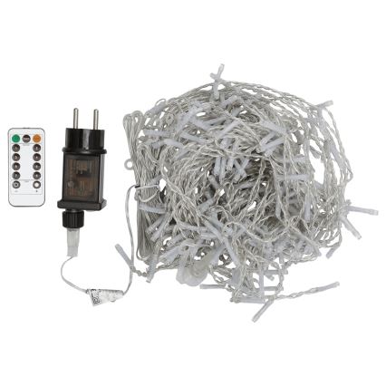 Aigostar - LED RGBY Outdoor Christmas String Lights 300 LEDs/8 Modes 3x1m IP44 + Remote Control