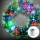 Aigostar - LED RGBY Outdoor Christmas Wreath, 72 LEDs, Battery-powered (3×AA), Ø 50 cm, IP44