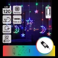Aigostar - LED RGBY Outdoor string lights 120xLED/8 functions 3x0,6m IP44 multicolor + remote control