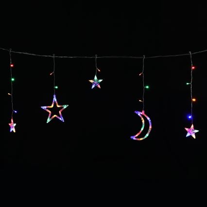 Aigostar - Solar LED String Lights, 120 LEDs / 8 Modes, 3 x 0.6 m, 500 mAh, IP65, Multicolor
