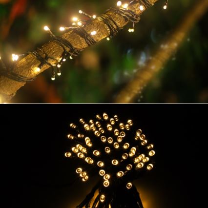 Aigostar - LED Solar chain 100xLED/12m 300 mAh IP65 warm white