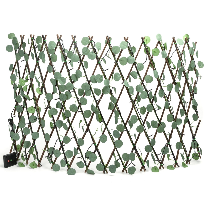 Aigostar - LED Solar chain 102xLED/2x0,7m IP65 300 mAh warm white eucalyptus