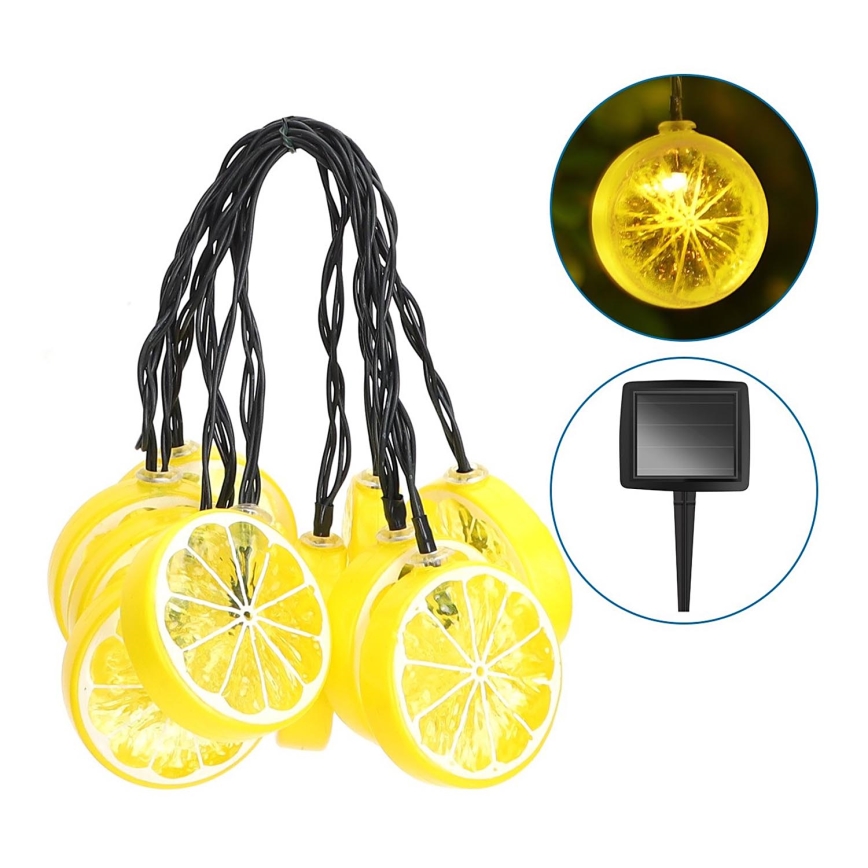 Aigostar - LED Solar chain 10xLED/3,8m IP44 warm white