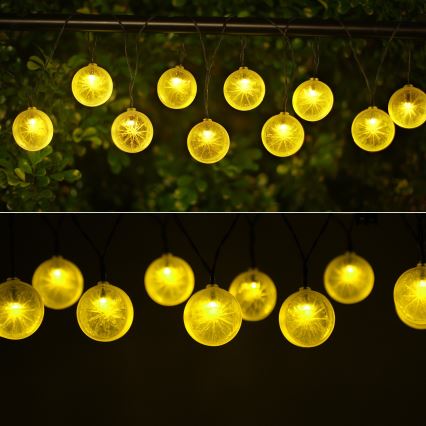Aigostar - LED Solar chain 10xLED/3,8m IP44 warm white