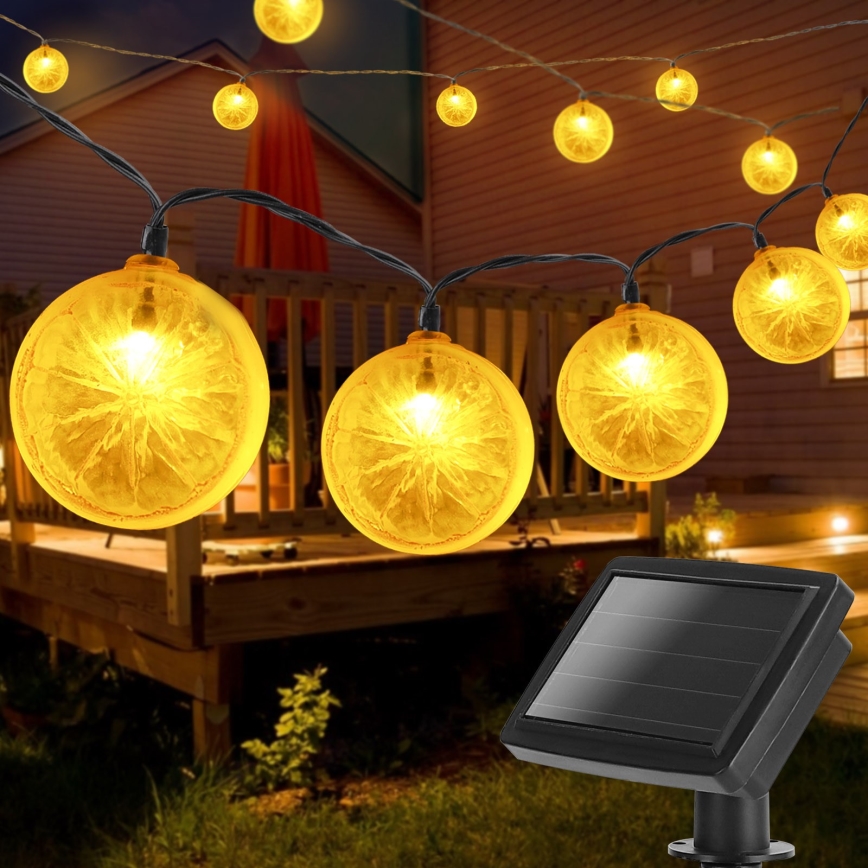 Aigostar - LED Solar chain 10xLED/3,8m IP44 warm white